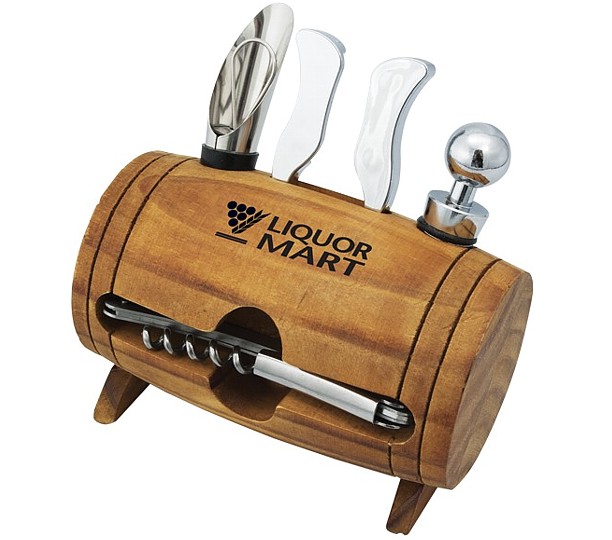 Wine Barrel Shaped Accessory Kit