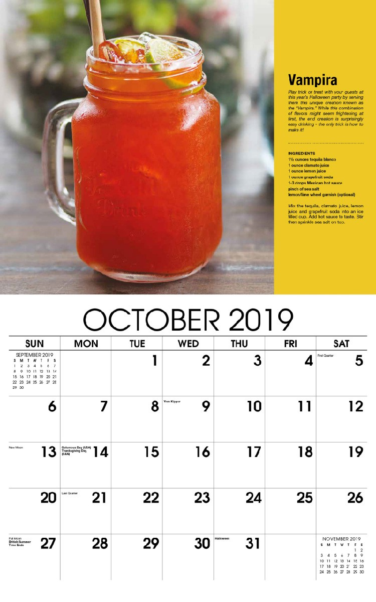 Happy Hour Calendar - October