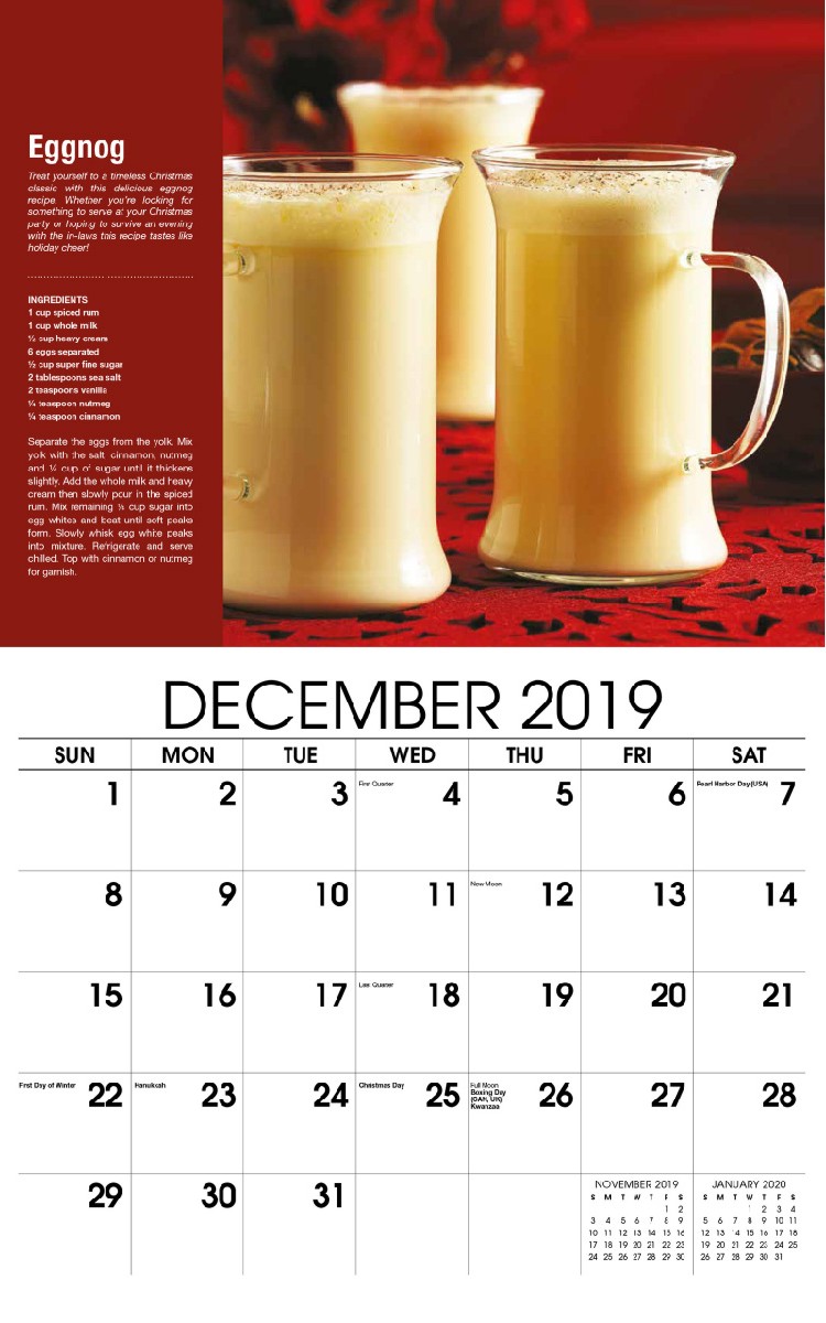 Happy Hour Calendar - December