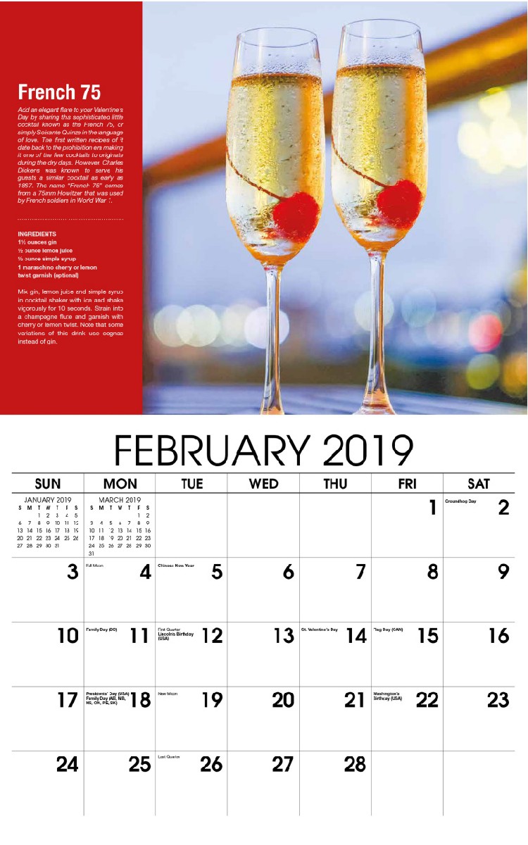 Happy Hour Calendar - February