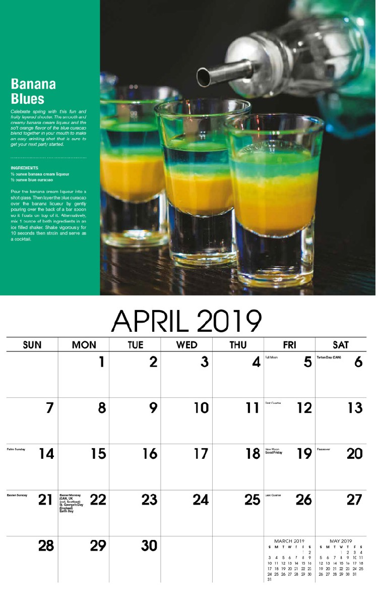 Happy Hour Calendar - April