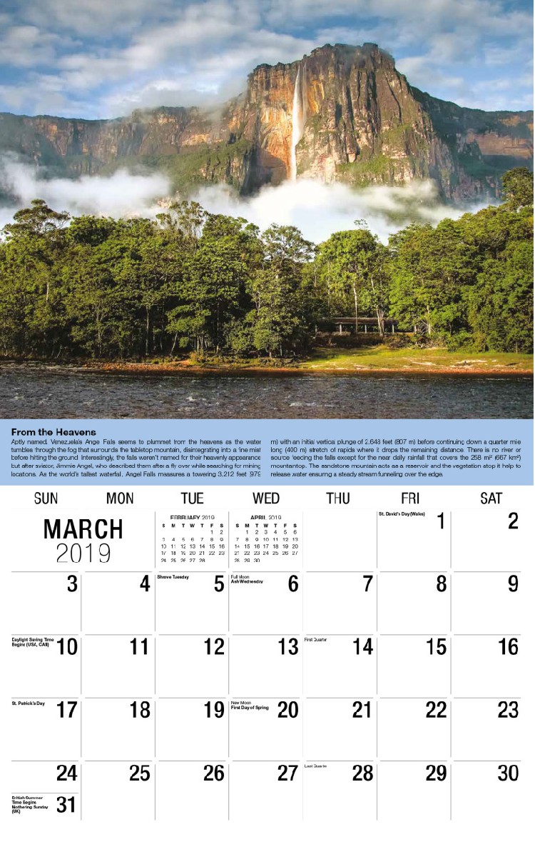 Planet Earth Calendar - March