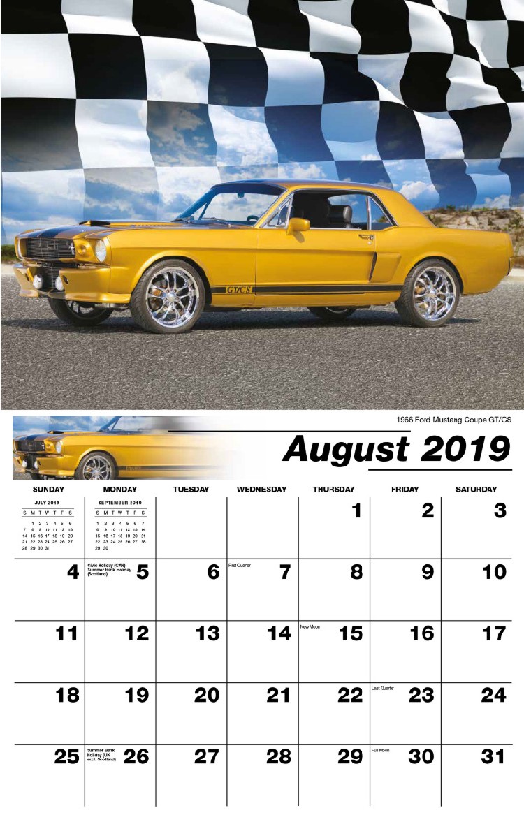 Road Warriors Calendar - August
