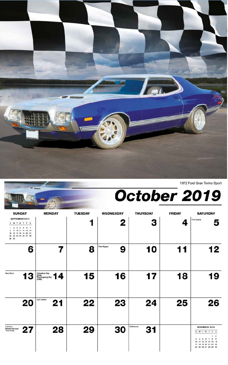 Road Warriors Calendar - October