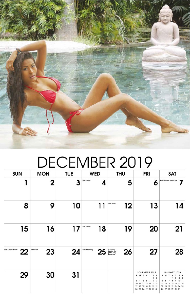 Swimsuits Calendar - December