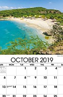 Sun, Sand and Surf Wall Calendar -  October