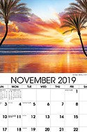 Sun, Sand and Surf Wall Calendar -  November