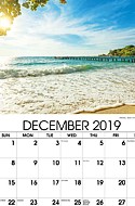 Sun, Sand and Surf Wall Calendar -  December