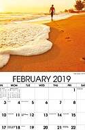 Sun, Sand and Surf Wall Calendar - February