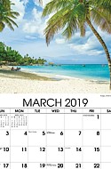 Sun, Sand and Surf Wall Calendar -  March