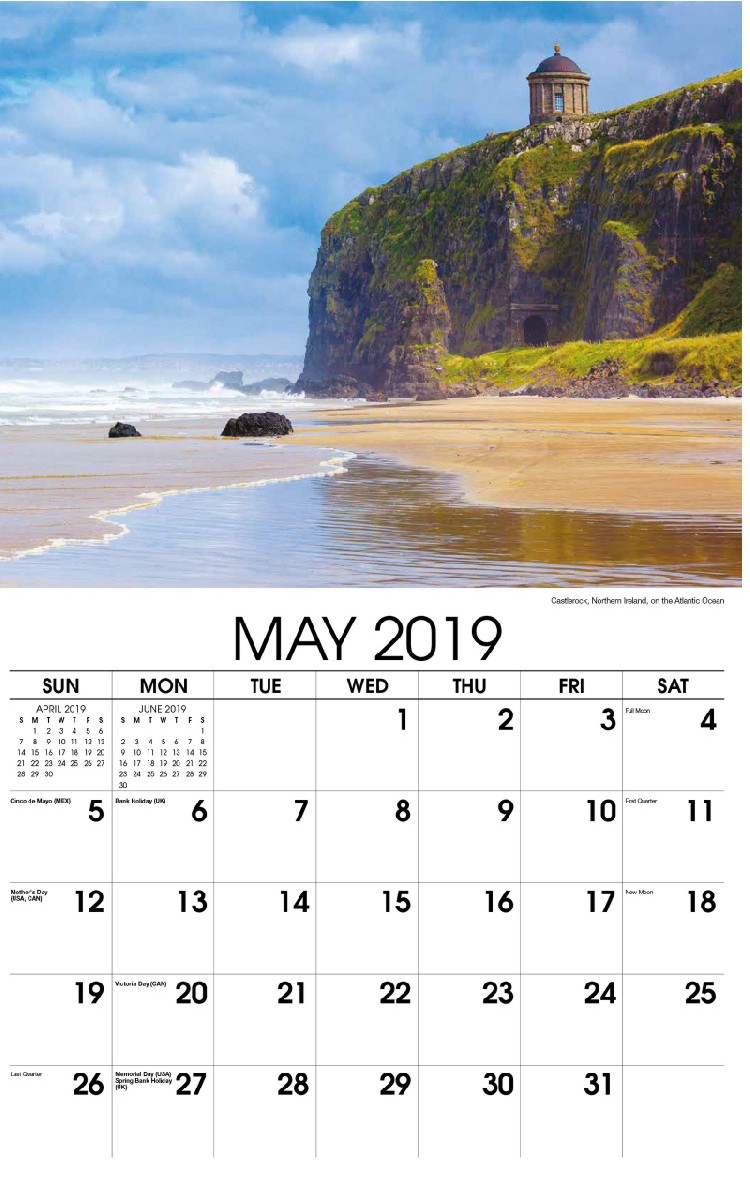 Sun, Sand and Surf Calendar - May