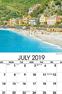 Sun, Sand and Surf Wall Calendar -  July