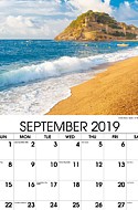 Sun, Sand and Surf Wall Calendar -  September