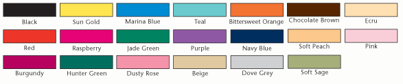 Napkins colour chart
