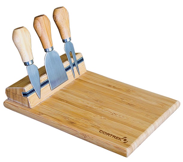KP7096 - Bamboo Cheese Board with Utensils