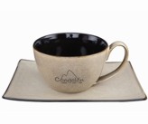 C8200BR-S- Latte Pour Moi Plate and Cup