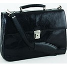 L1732-1BK - Executive Leather Briefcase