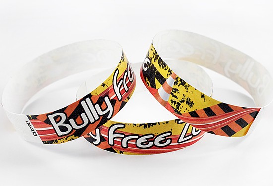 Tyvek 3/4" Full Color Wristband (Bully Free Zone)