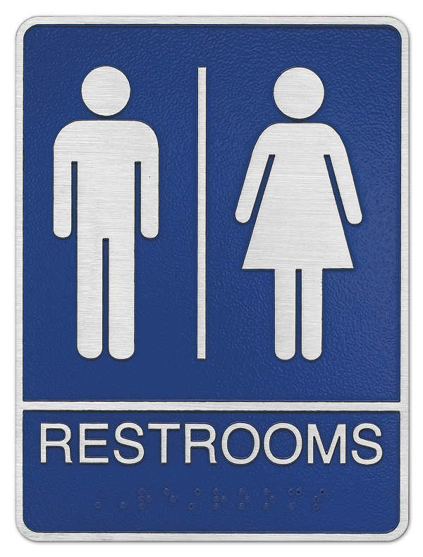 ADA Restrooms Sign