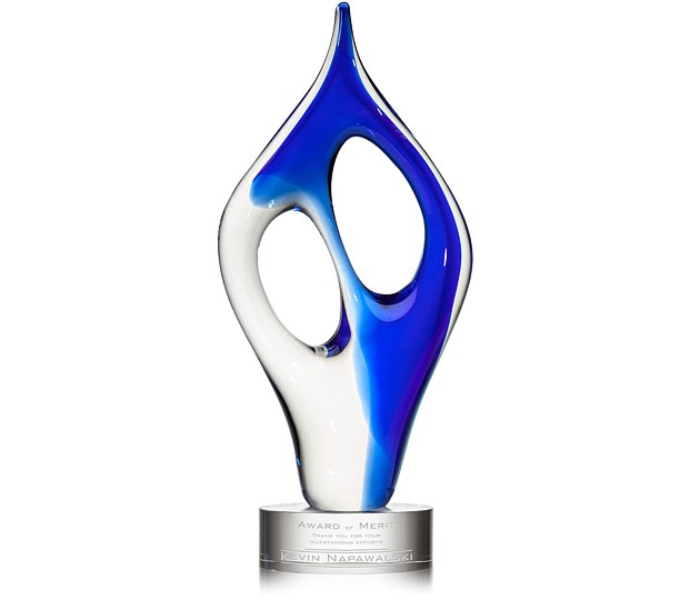 ARG6233 - Cosmo - Large Hand Blown Award