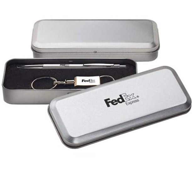 B211 - Metal Pen Box - Pen & Keyring
