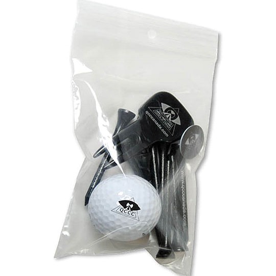 Ziplock Golf Ball Tee Pack - 10-2 3/4" Tees/ 2 Bm / 1 Divot Tool