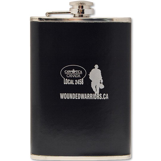 Flask With Genuine Leather Wrap