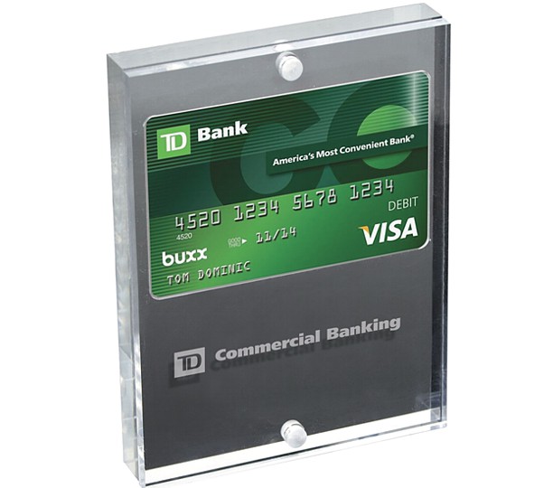 Clear Acrylic Credit Card Entrapment