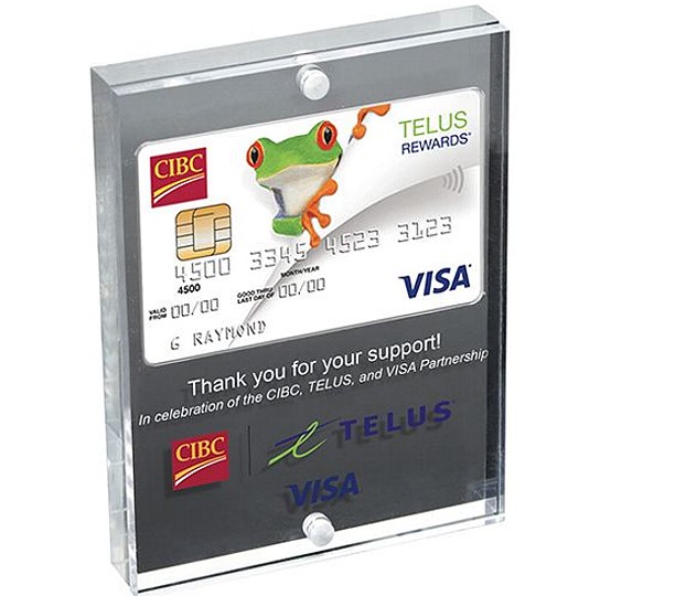 Clear Acrylic Credit Card Entrapment
