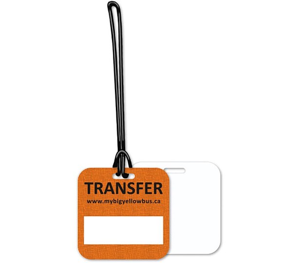 White Vinyl Plastic Custom Tag