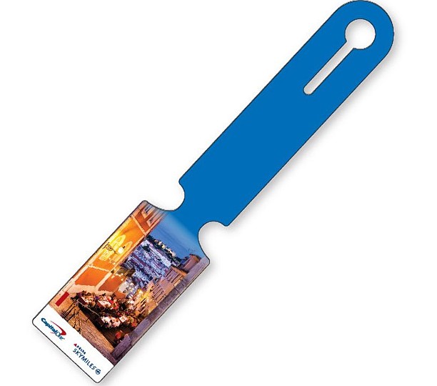 White Vinyl Plastic Econo Luggage Tag