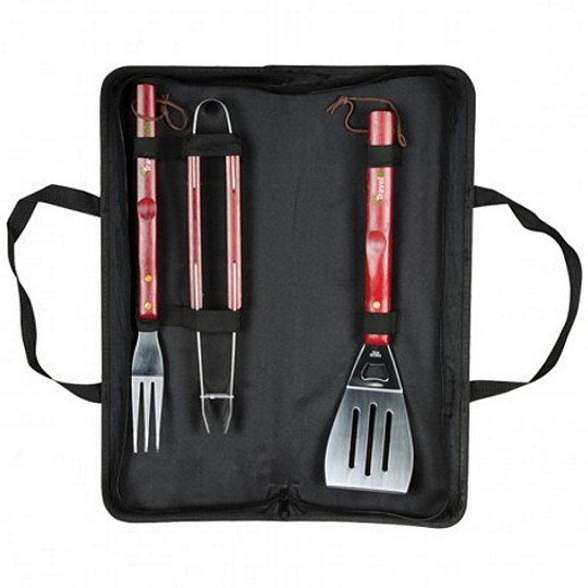 1842 - 3 Pieces BBQ Tool Set in Textile Travel Case