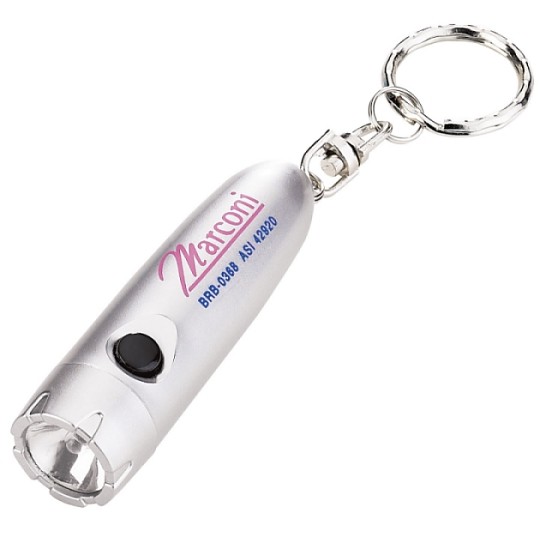 Silver Flashlight Key Holder
