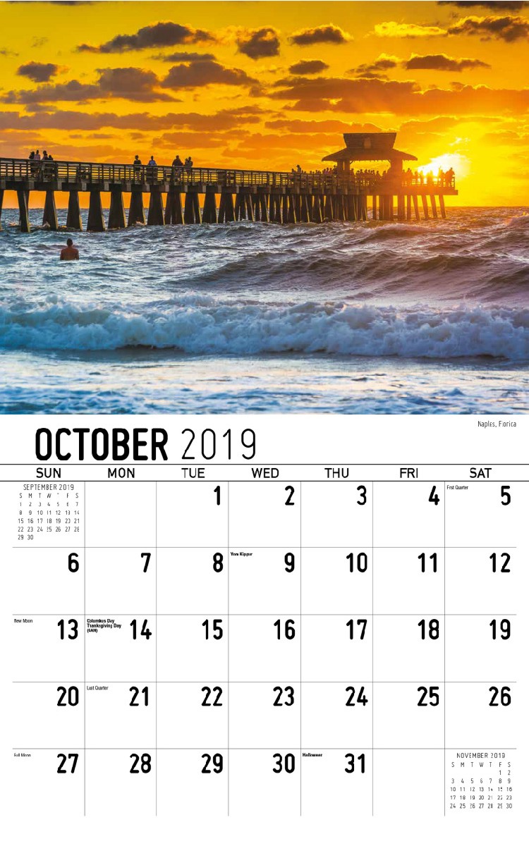 American Scenic Calendar - October