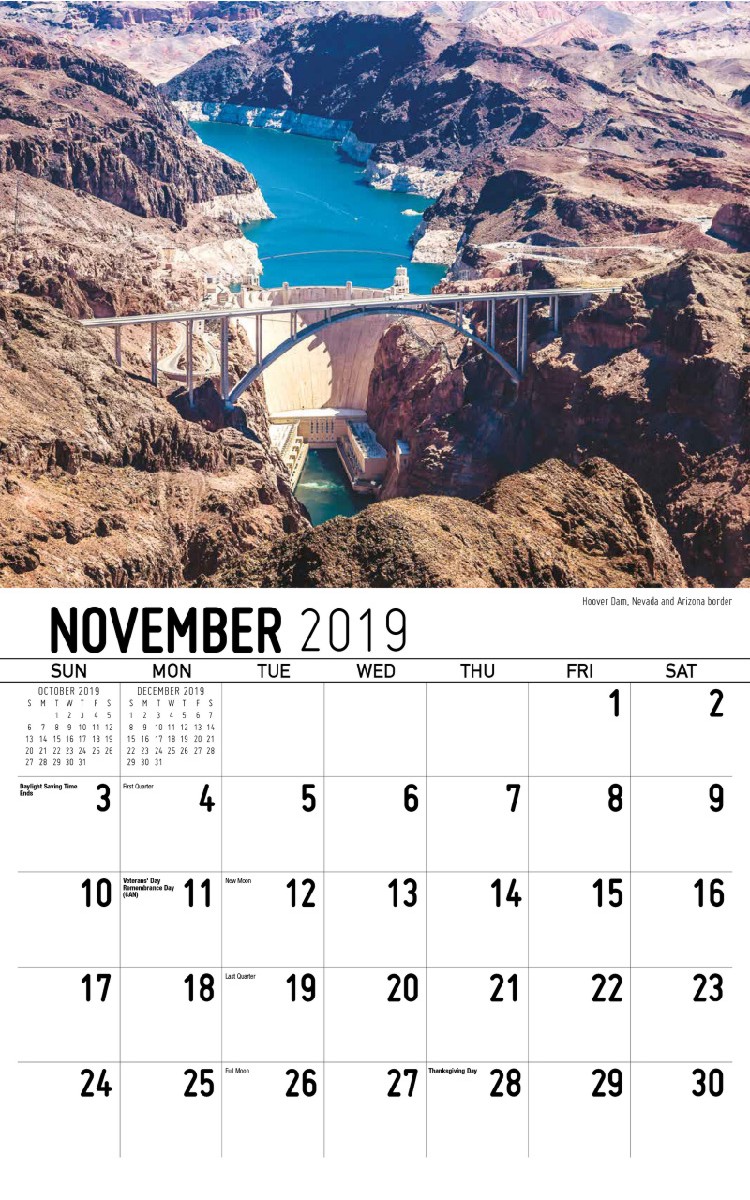American Scenic Calendar - November