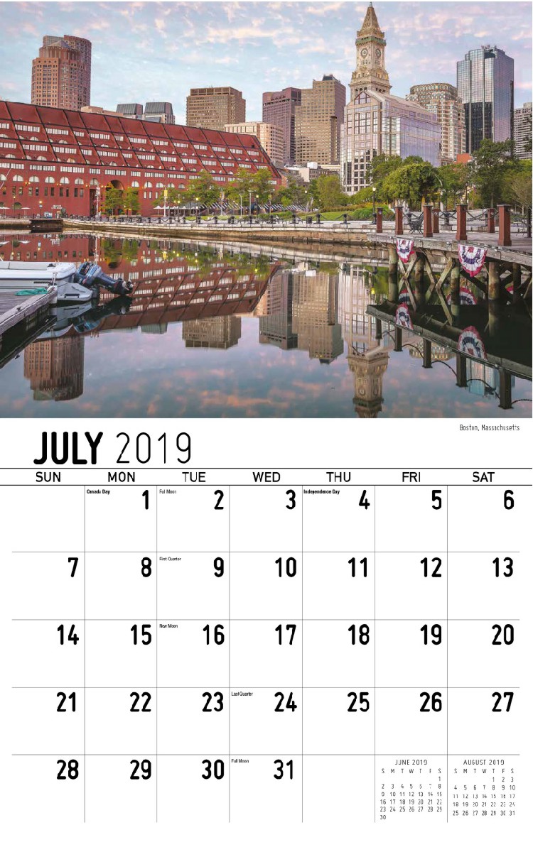 American Scenic Calendar - July