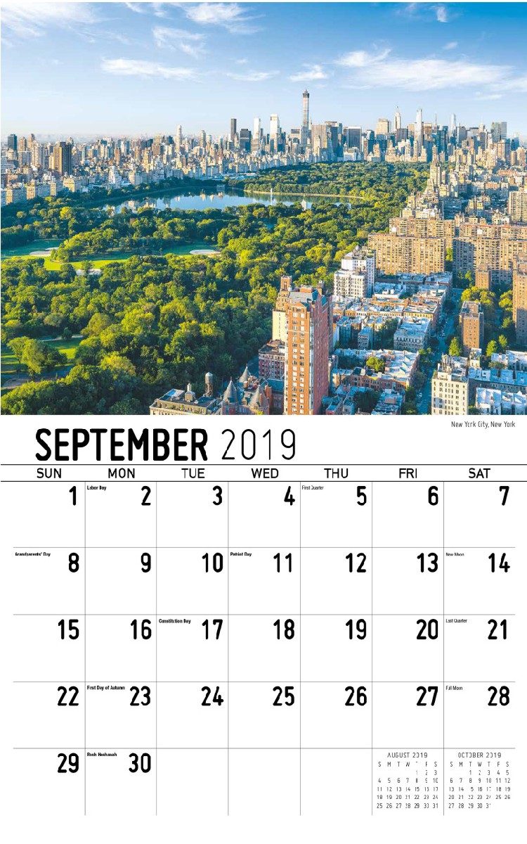 American Scenic Calendar - September