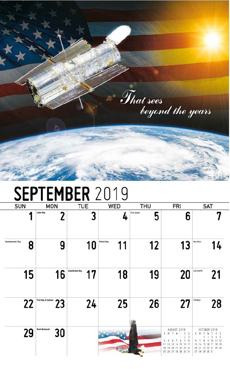 America The Beautiful Wall Calendar - September