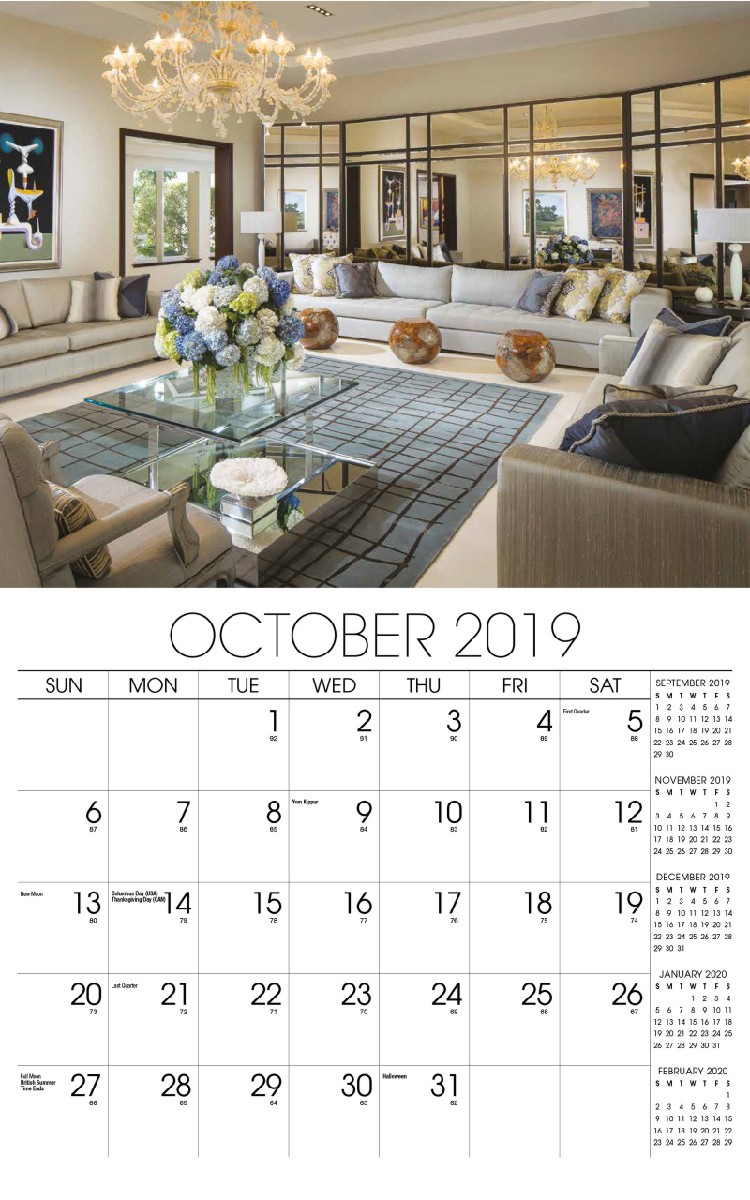 Decor & Design Calendar - October