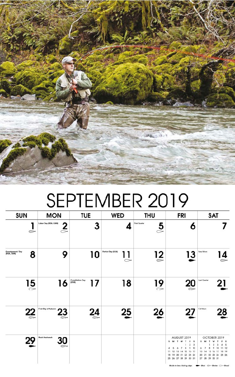 Fishing and Hunting Wall Calendar - September