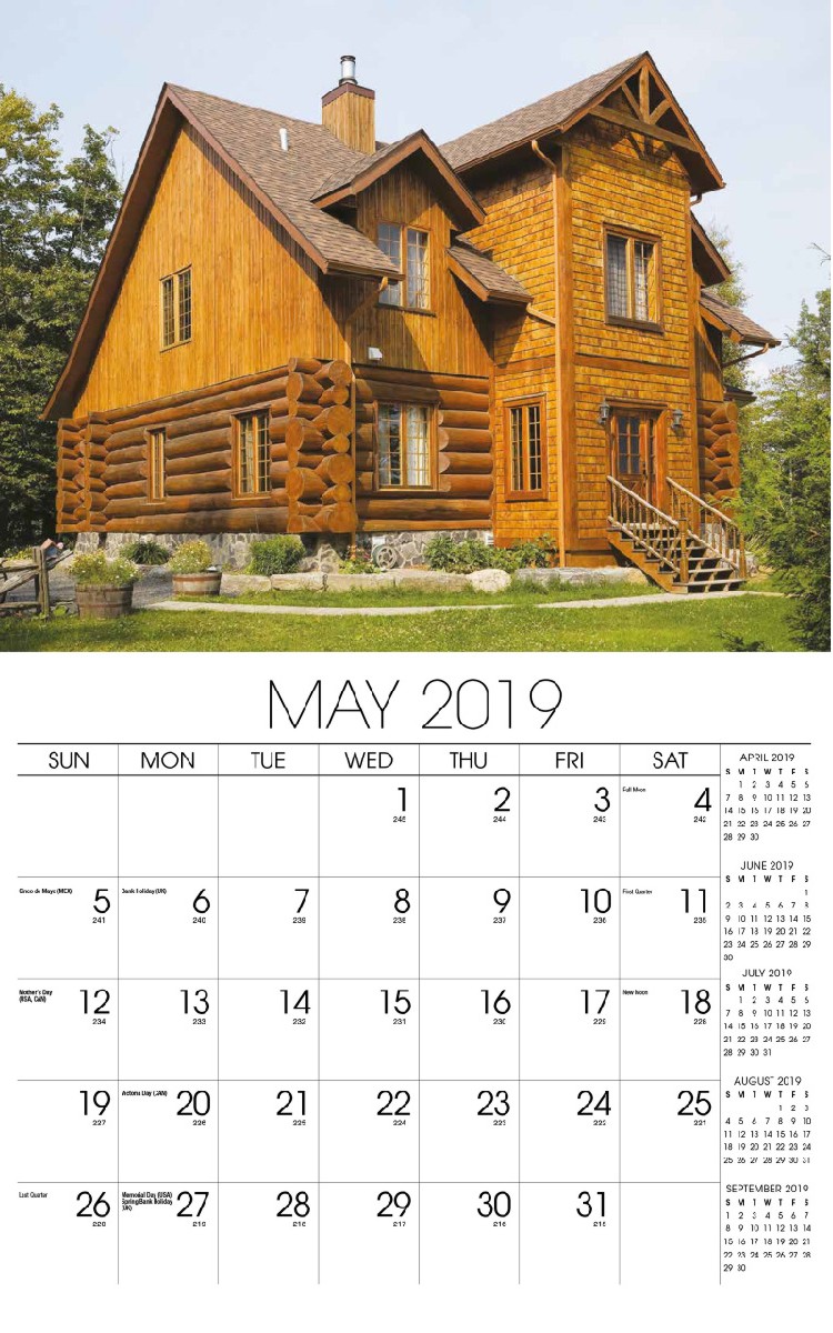 Homes Wall Calendar May