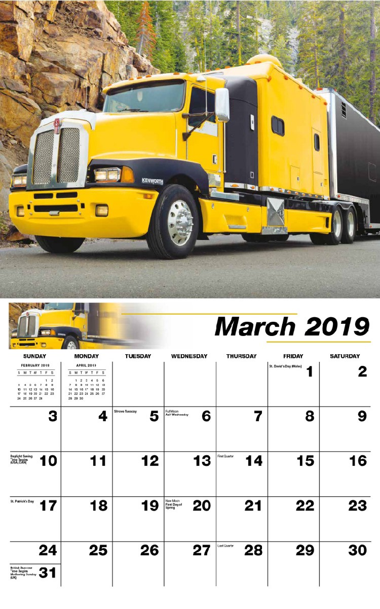Kings of the Road Calendar - March