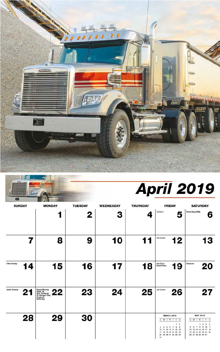 Kings of the Road Calendar - April