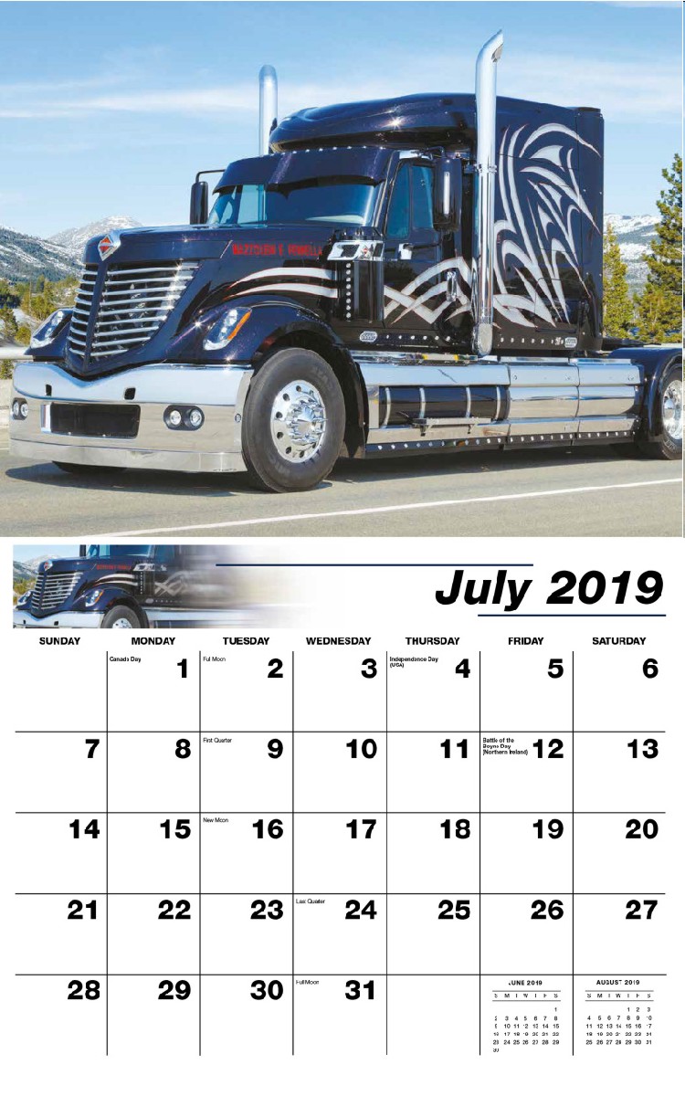 Kings of the Road Calendar - July