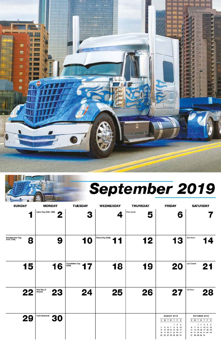 Kings of the Road Calendar - September