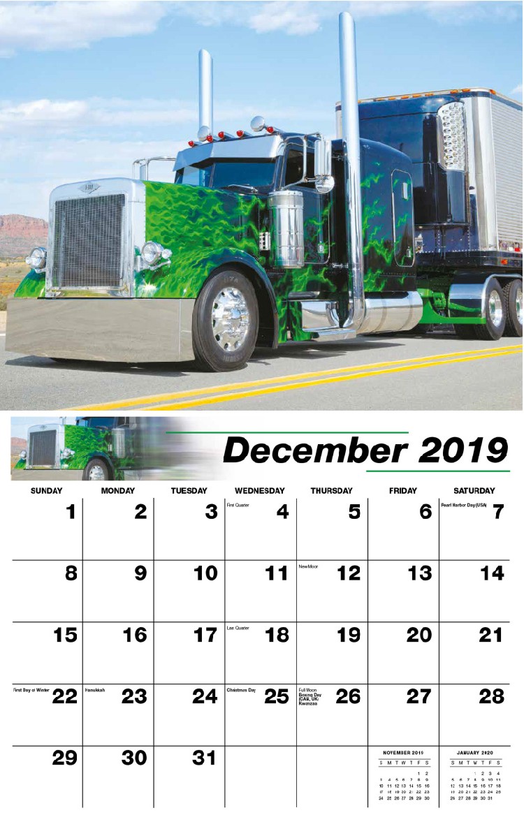 Kings of the Road Calendar - December