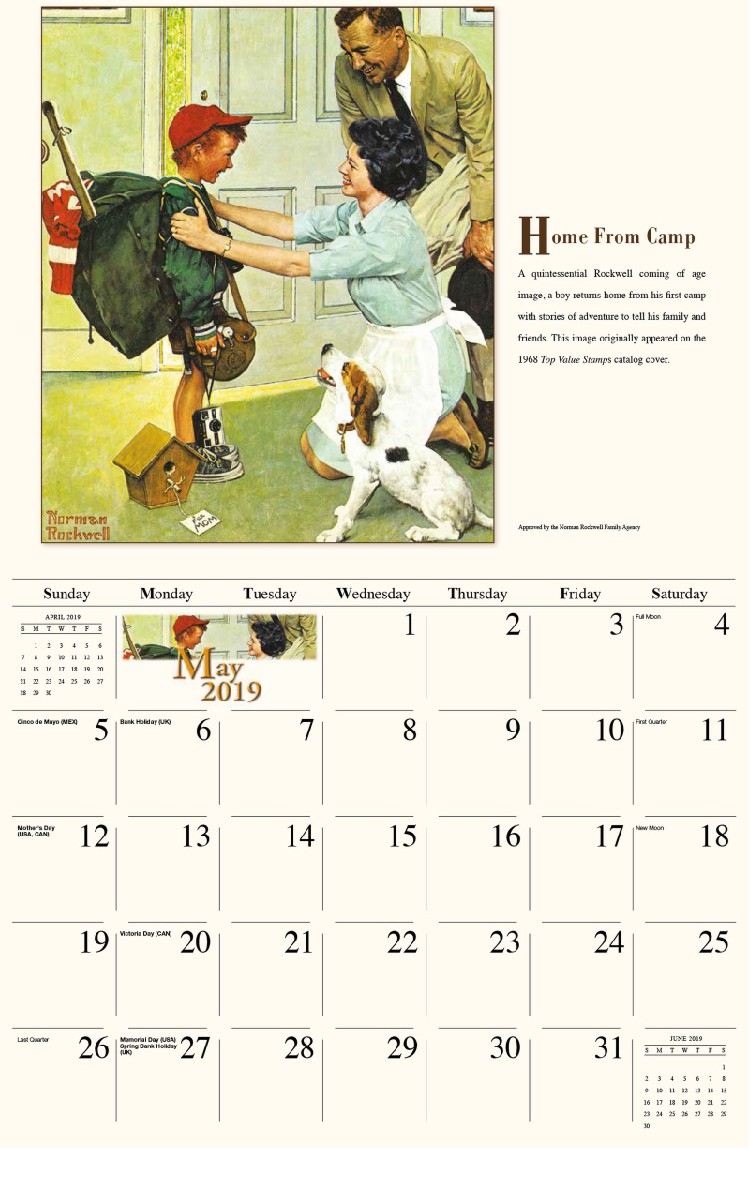 Norman Rockwell Calendar - May