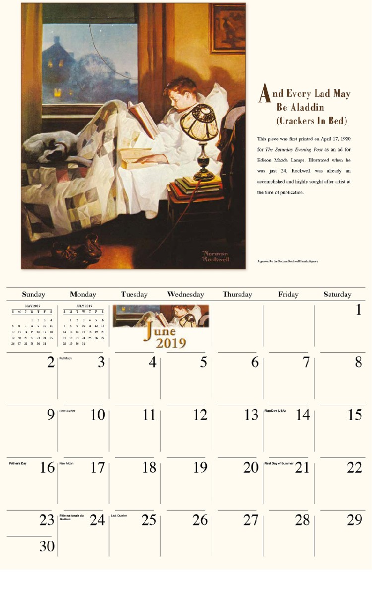 Norman Rockwell Calendar - June
