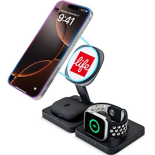 3-in-1 Compact Charger Black