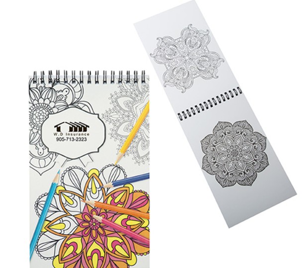 Mini Coloring Book With Spiral Binding